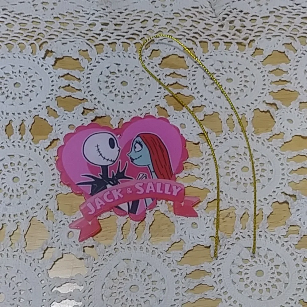 Valentine's Day, Halloween Ornament, home Decor, lightweight, Jack and Sally New